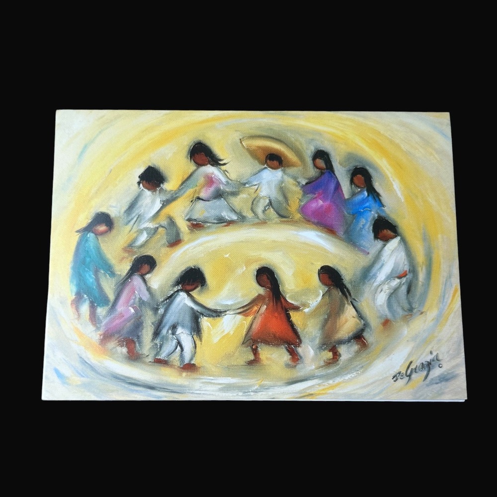DeGrazia Los Ninos Greeting Card Blank Southwestern Art Tucson Arizona Sandstone